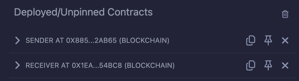 Chainlink CCIP deployed receiver Arbitrum Sepolia