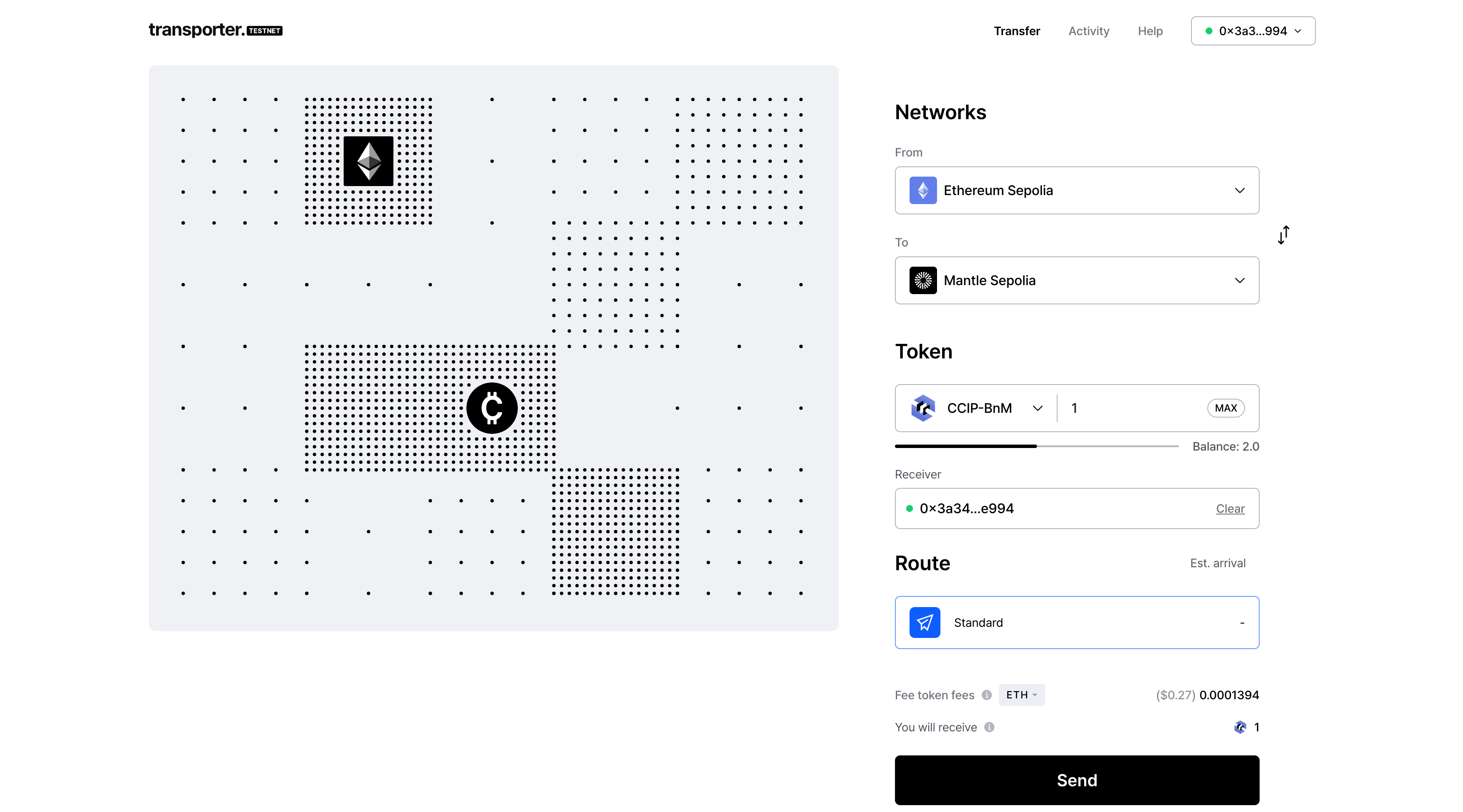 Chainlink CCIP Transporter Initiate Transfer